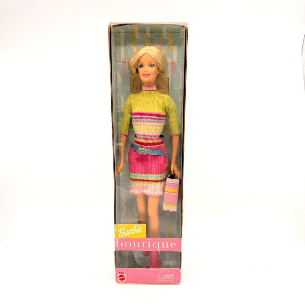 Mattel Barbie Boutique Doll Blonde Hair Pink Outfit New‎ In Box Vintage 56431
